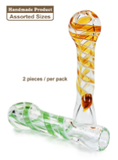 2pcs 3g glass chillum pipe