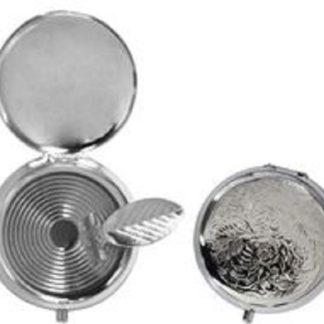 silver portable ashtray