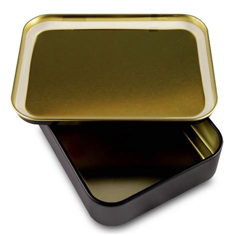 10 x 2oz Gold Tobacco/Survival Tin With Rubber Seal