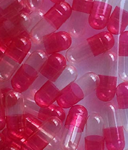 empty capsules clear pink