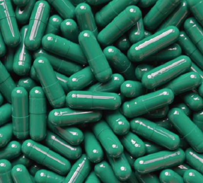 empty capsules dark green
