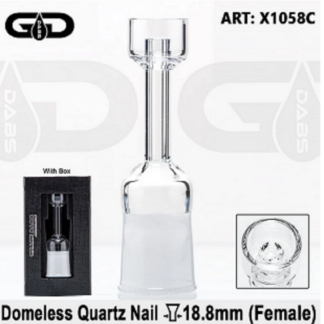 x1058c Domeless Quartz Nail for Oil Bongs 18.8 Femaile