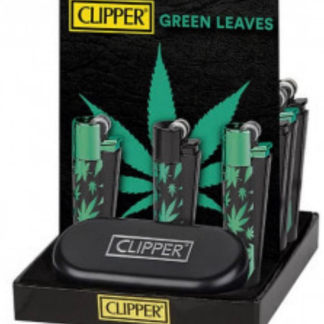 Clipper Metal Green Leaves