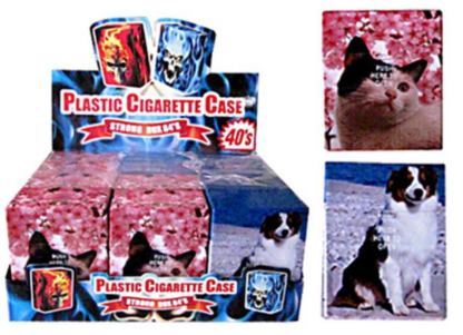 cig382cats and dogs auto open holds packet of 40s