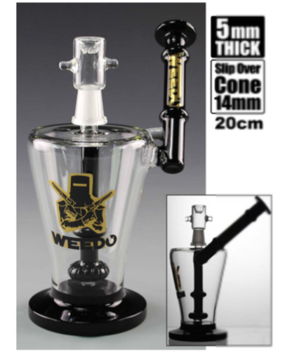 w143 weedo outlaw showerhead perc black and gold 20cm