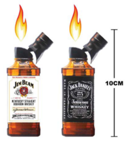 c2003 alchol bottle lighter normal flame jb jd 10cm