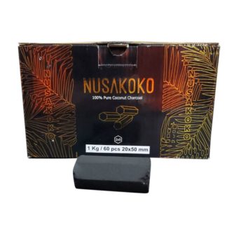 Nusakoko 100% Pure Coconut Charcoal 1kg 60pieces 20x50mm