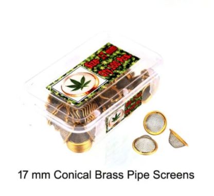 brass conical pipe screens for bongs 17mm cps