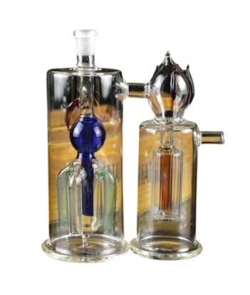 glass bubbly double chamber