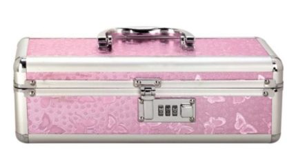 Lockable Vibrator Case Medium Pink