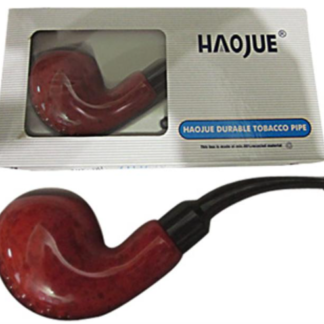 p757 shiney marble red tobacco pipe
