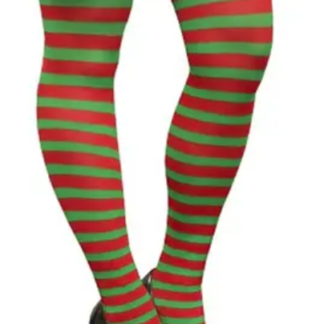 Stripy Knee High Elf Christmas Stockings