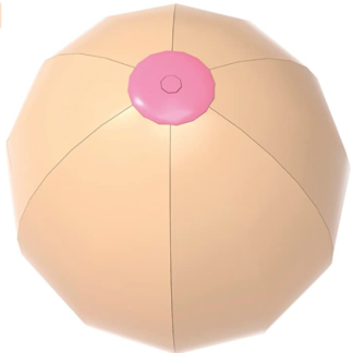 Hott Products Big Boobie Beach Ball, Pink and Flesh Color