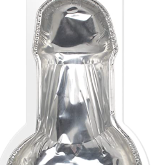 Pipedream Products Bachelorette Party Disposable Pecker Cake Pans Silver, 2 Count