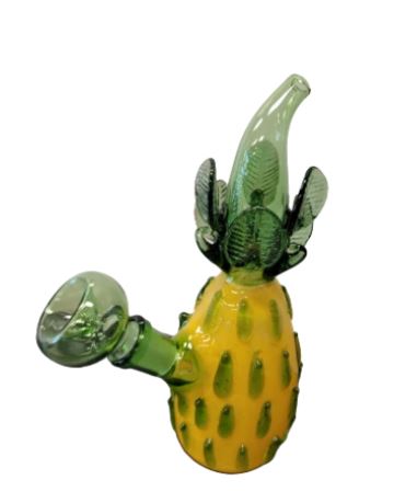 is222 oil pourer 15cm all glass pineapple yellow