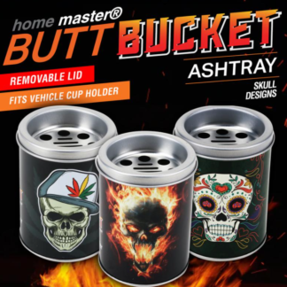 250936 ashtray tin butt bucket skull designs 7cm x 10cm