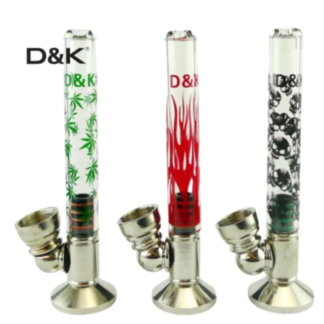D&K Glass Pipe Box of 12 Flame Design