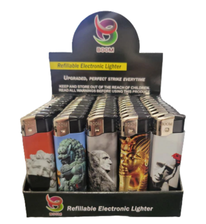 Electronic Flame REFILLABLE LIGHTER TRAY 50PK History