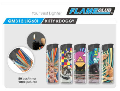 Flameclub Lighters Kitty and Doggy 50pk