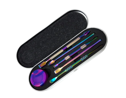 Rainbow Dab Tool Kit Set with 5ml Silicone Jar