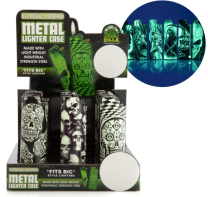 Smokezilla Glow-in-the-Dark Metal Lighter Case