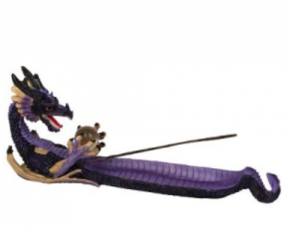 POLYRESIN INCENSE BURNER – Dragon Purple