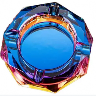 Crystal Cut Rainbow Glass Ashtray ASH202