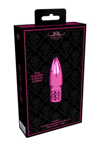 Glitter – Rechargeable ABS Bullet – Pink