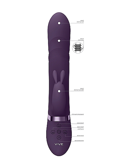 Nari – Vibrating and Rotating Wiggle G-Spot Rabbit – Purple VIVE053PURg