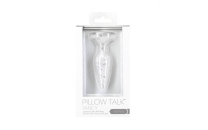 Pillow Talk Fancy Luxurious Glass Anal Plug w Clear Gem 38010c