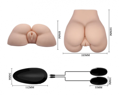 Vagina And Anal Masturbator Flesh (185mmx185mm) g