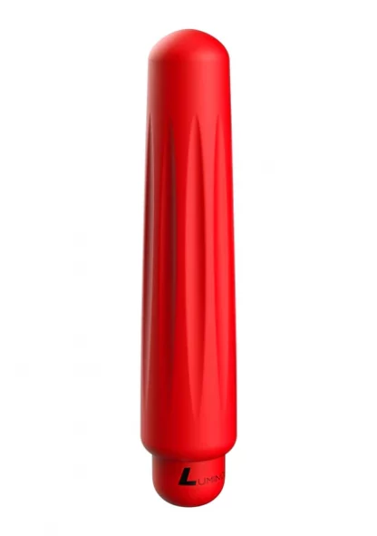 LUM011RED-Delia – ABS Bullet With Silicone Sleeve – 10-Speeds – Red2