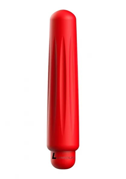 LUM011RED-Delia – ABS Bullet With Silicone Sleeve – 10-Speeds – Red3