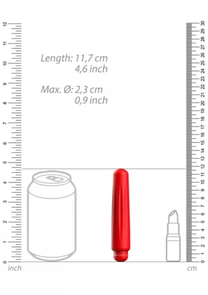 LUM011RED-Delia – ABS Bullet With Silicone Sleeve – 10-Speeds – Red5