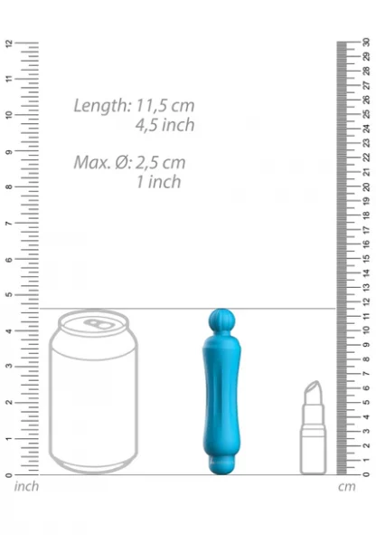 LUM013TUR-Demi – ABS Bullet With Silicone Sleeve – 10-Speeds – Turquoise5