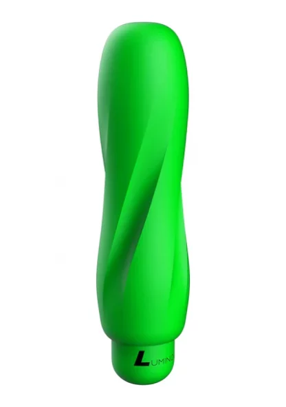 LUM014GRN-Ella – ABS Bullet With Silicone Sleeve – 10-Speeds – Green2