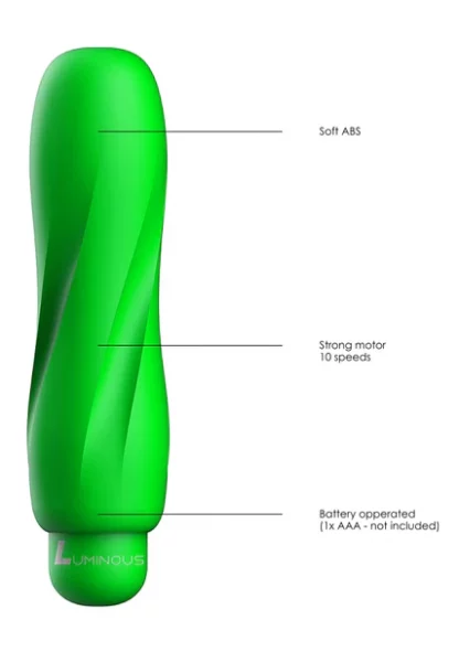 LUM014GRN-Ella – ABS Bullet With Silicone Sleeve – 10-Speeds – Green6