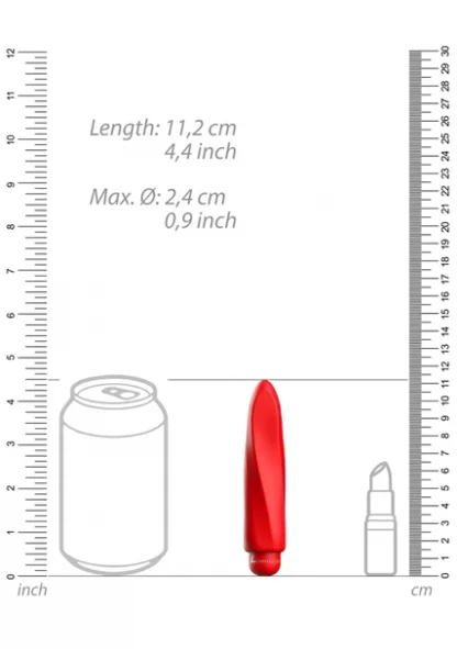 LUM016RED-Myra – ABS Bullet With Silicone Sleeve – 10-Speeds – Red3